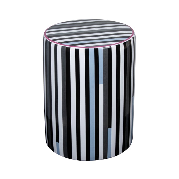 TOV Furniture Taurus Black White Ceramic Stool TOV-OC68776