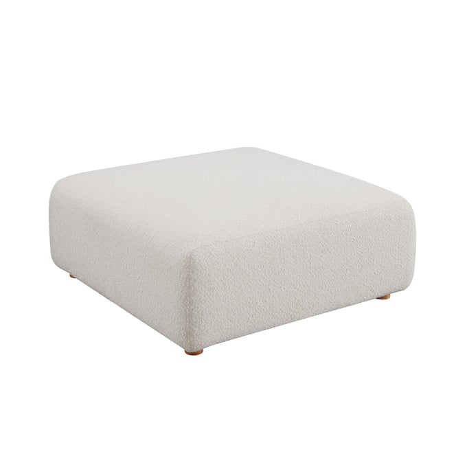 TOV Furniture Hangover Cream Boucle Ottoman TOV-OC68789