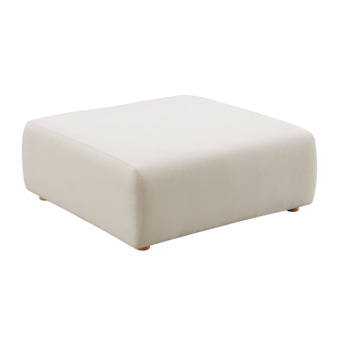 TOV Furniture Hangover Cream Linen Ottoman TOV-OC68790