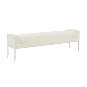 TOV Furniture Ines Cream Boucle Bench