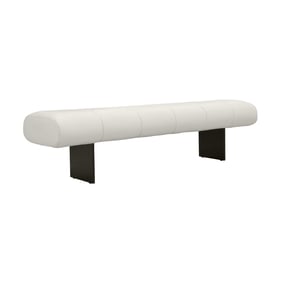 TOV Furniture Karol Cream Vegan Leather Bench