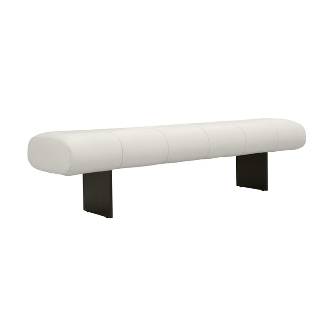 TOV Furniture Karol Cream Vegan Leather Bench TOV-OC68949