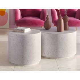 TOV Furniture Terrazzo Grey 3pc Coffee Table Set