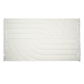 TOV Furniture Loop White Area Rug - 120x96