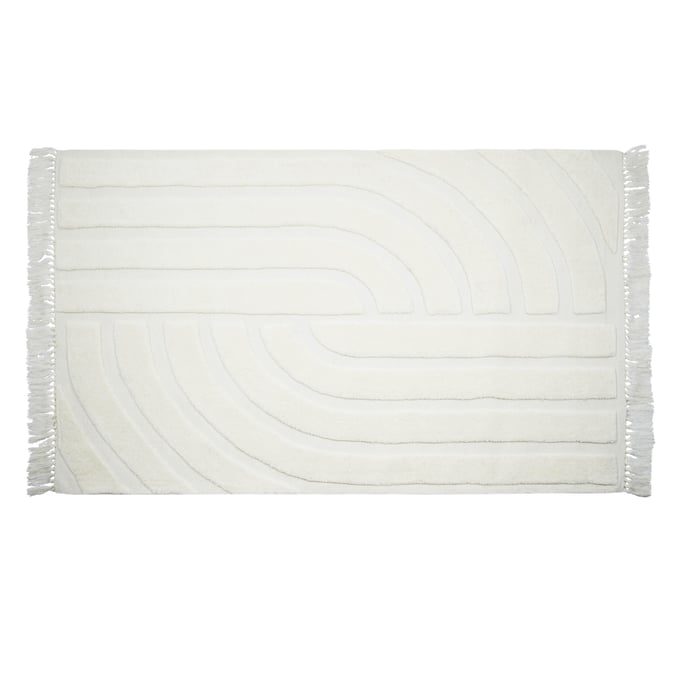 TOV Furniture Loop White Area Rug - 120x96 TOV-R18546