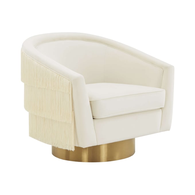 TOV Furniture Flapper Cream Swivel Chair TOV-S44194