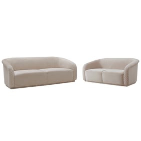 TOV Furniture Yara Beige 2pc Living Room Set