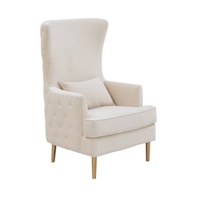 TOV Furniture Alina Cream Tall Tufted Back Chair