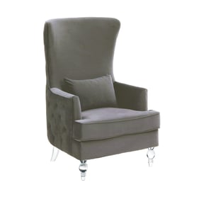 TOV Furniture Aubree Grey Tall Chair with Acrylic Legs