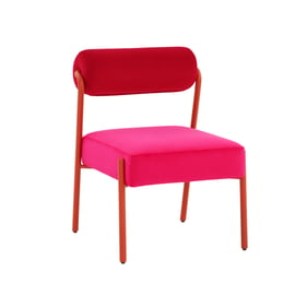 TOV Furniture Jolene Pink Velvet Accent Chair