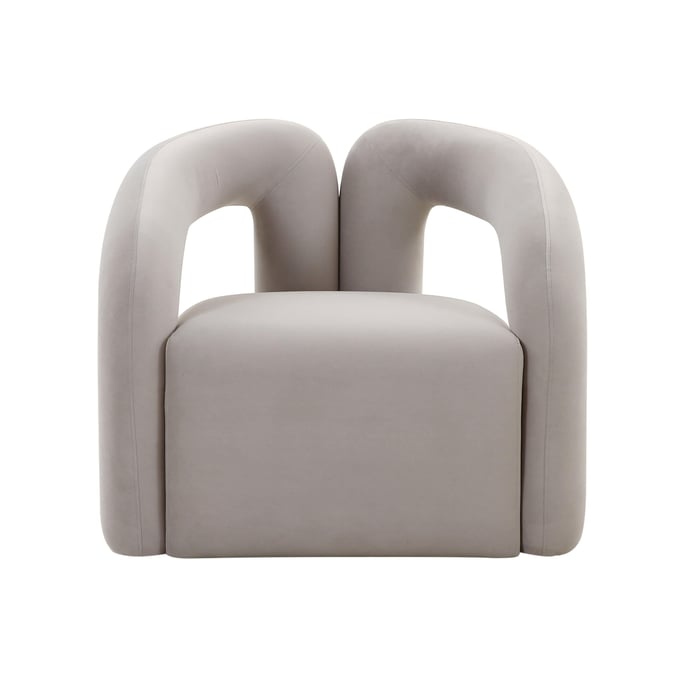 TOV Furniture Jenn Grey Velvet Accent Chair TOV-S68457