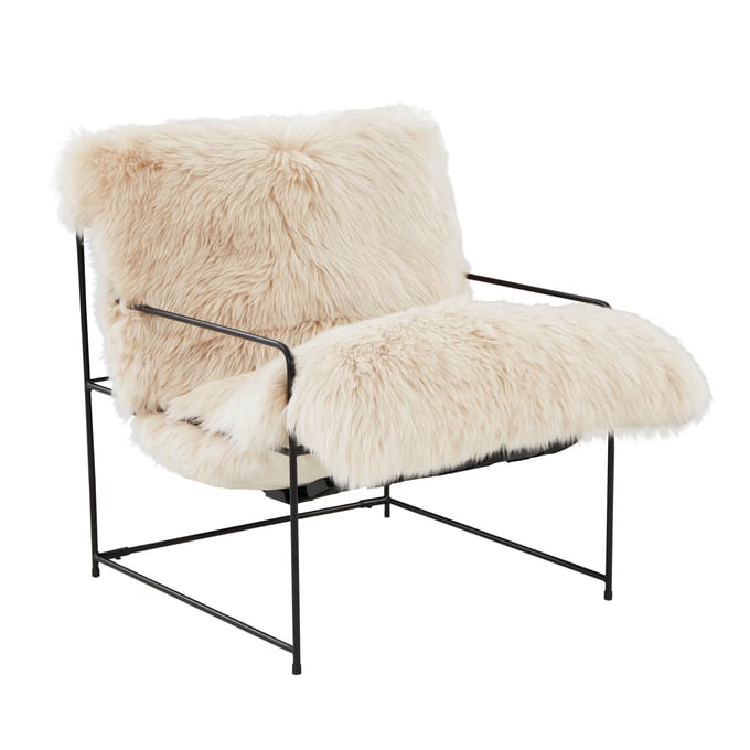 TOV Furniture Kimi Natural Genuine Sheepskin Chair TOV-S68530