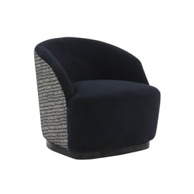 TOV Furniture Reese Black Velvet Swivel Chair