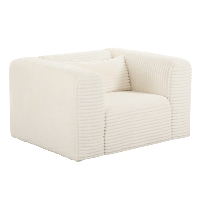 TOV Furniture Tarra Cream Corduroy Armchair TOV-S68883