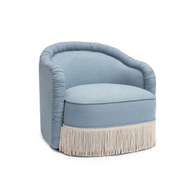 TOV Furniture Pamela Blue Fabric Lounge Chair