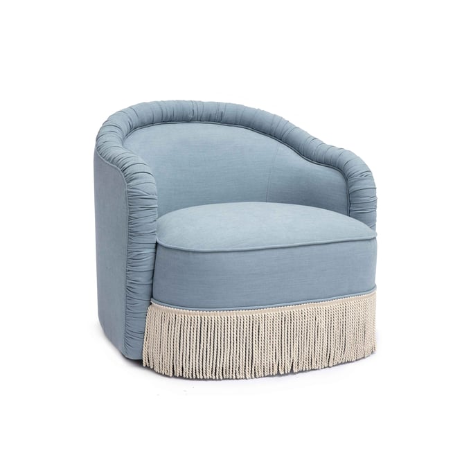 TOV Furniture Pamela Blue Fabric Lounge Chair TOV-S68983