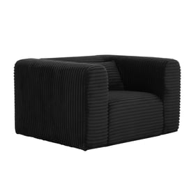 TOV Furniture Tarra Black Corduroy Armchair