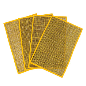 4 TOV Furniture Peele Yellow Seagrass Placemats