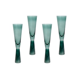 4 TOV Furniture Flute Green Glasses