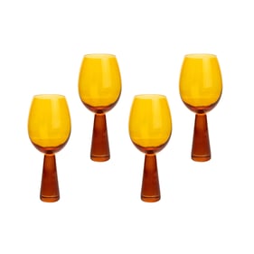 4 TOV Furniture Rose Amber Wine Glasses