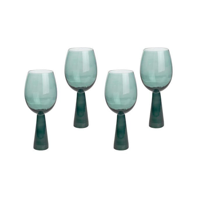 4 TOV Furniture Rose Green Glasses TOV-T68861