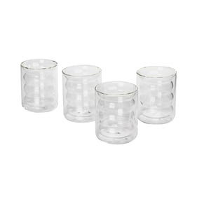 4 TOV Furniture Waves Clear Water Glasses