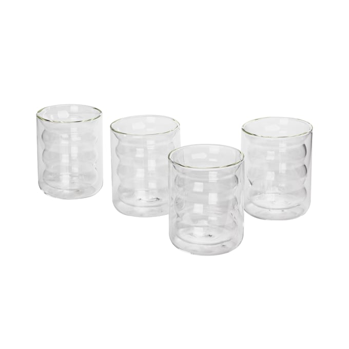 4 TOV Furniture Waves Clear Water Glasses TOV-T68865