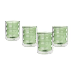 4 TOV Furniture Waves Green Water Glasses