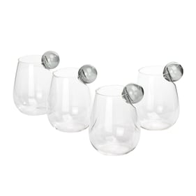 4 TOV Furniture Boule Clear Water Glasses