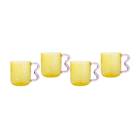 4 TOV Furniture Lottie Amber Water Glasses