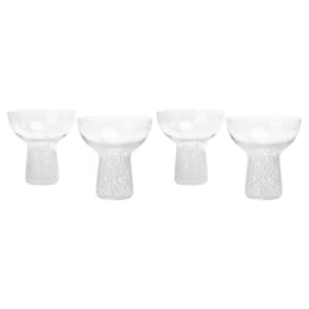 4 TOV Furniture Dottie Clear Handblown Cocktail Glasses