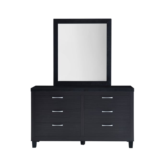 Titanic Furniture Harper Brown 6 Drawer Dresser And Mirror TTNC-B338-DRMR