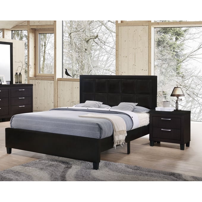 Titanic Furniture Harper Brown 2pc Bedroom Set With Queen Bed TTNC-B338-Q-BR-S1