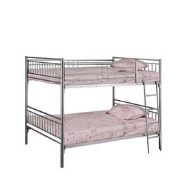 Titanic Furniture Stanley Silver Twin Over Twin Metal Bunk Bed