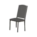 The Xavier Grey Metal Dining Chairs Upholstered with Grey Linen Seats and Padded Back