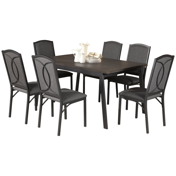 Titanic Furniture Xavier Grey 7pc Dining Room Set TTNC-D250-DR-S1