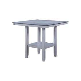 Titanic Furniture Adan Dark Grey Pub Height Table With Bottom Shelf