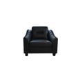 The Sentinel Black Color Chair, Upholstered with PU Material, Back Pillows Removable