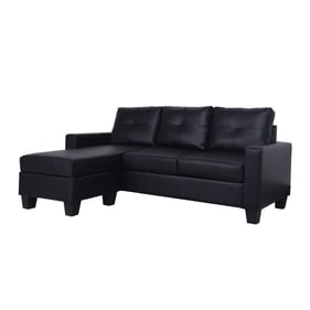 Titanic Furniture Ziva Black 3 Seater Sofa And Chaise Set