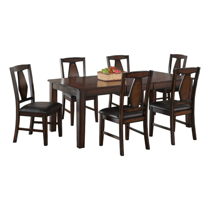 Vilo Home Industrial Tuscan Hills Brown 7pc Dining Set VILO-1300-7pc