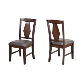 2 Vilo Home Industrial Tuscan Hills Brown Diamond Back Chairs