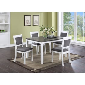 Vilo Home Industrial Crete White 5pc Dining Set