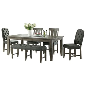 Vilo Home Industrial Charms Gray 6pc Dining Set