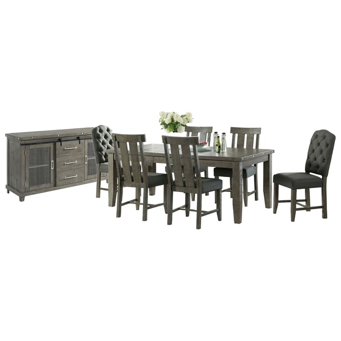 Vilo Home Industrial Charms Gray 7pc Dining Set VILO-VH1800-7PC-4W2F