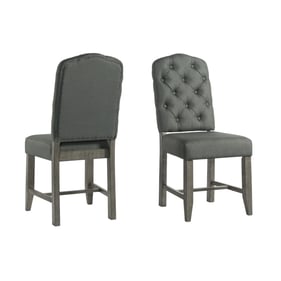 2 Vilo Home Industrial Charms Gray Tufted Parson Chairs