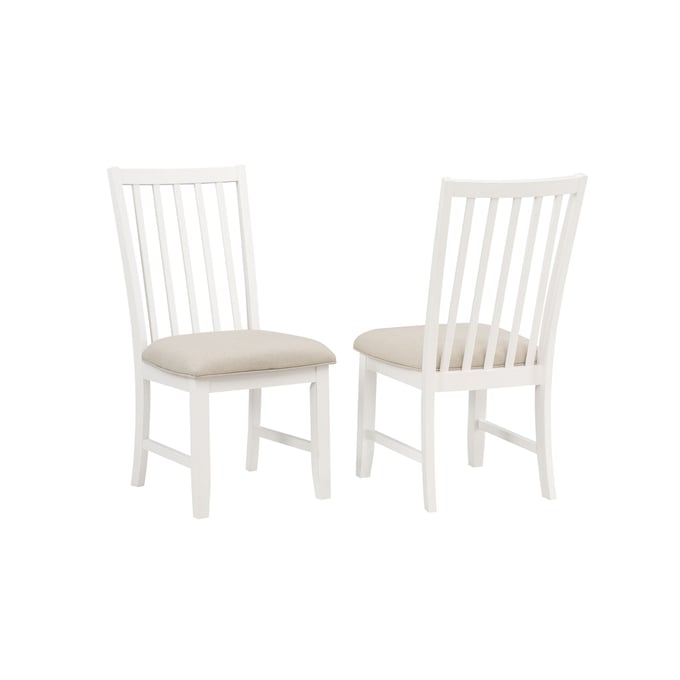 2 Vilo Home Industrial Brookhaven White Dining Chairs VILO-VH2022