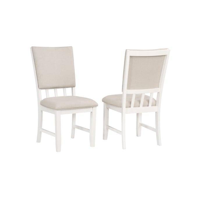 2 Vilo Home Industrial Brookhaven White Parsons Chairs VILO-VH2062