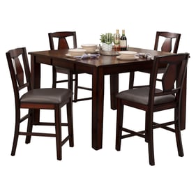 Vilo Home Industrial Tuscan Hills Brown 5pc Pub Dining Set