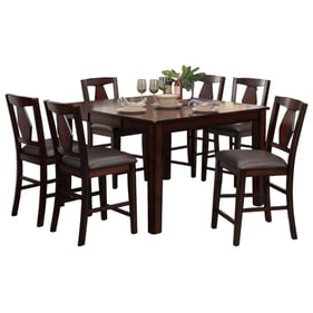 Vilo Home Industrial Tuscan Hills Brown 7pc Pub Dining Set