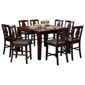 Vilo Home Industrial Tuscan Hills Brown 9pc Pub Dining Set